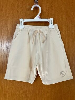 100% Organic Cotton Cream Colored Drawstring Shorts by The Sunday Collective